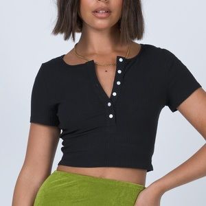 Princess Polly Button Up Crop Top